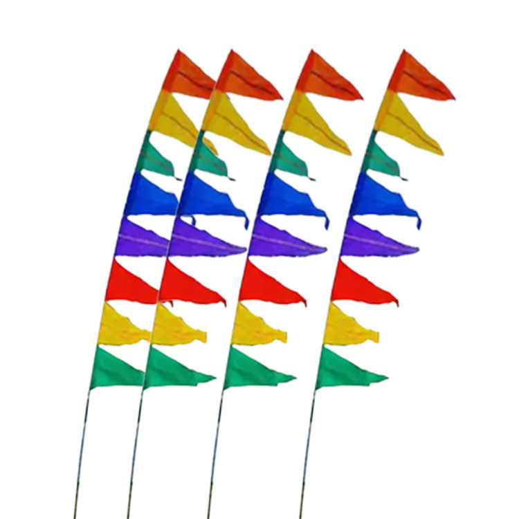 2018 summer news fabric feather shape beach flags for bicycle racing